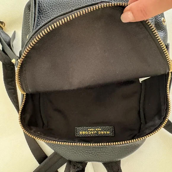 Marc Jacobs Black and Gold Mini Backpack - Picture 2 of 11
